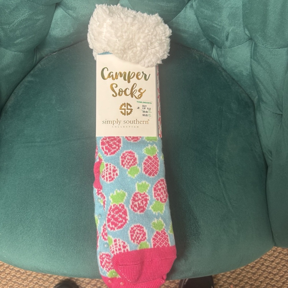 Simply Southern Camper Socks Pineapple‎ NWT
